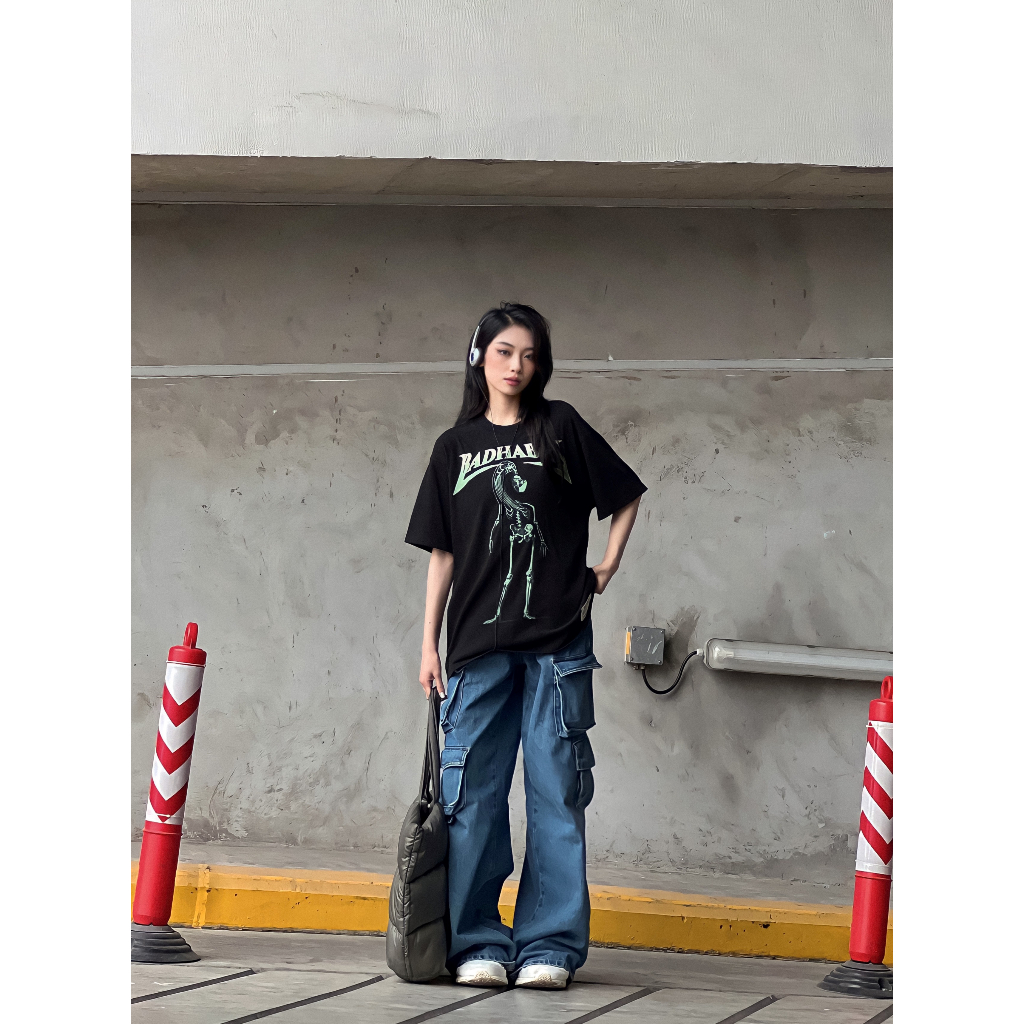 Áo Thun Unisex Bad Habits- Black Rocker Atonomy Tee - Local Brand Chính Hãng