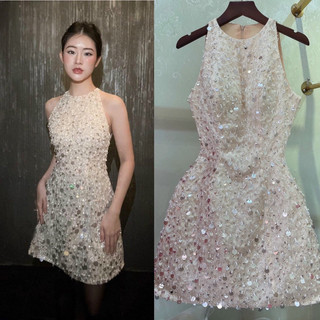 Đầm thiết kế dự tiệc ,váy yếm bling bling tiểu thư SẴN Sz S