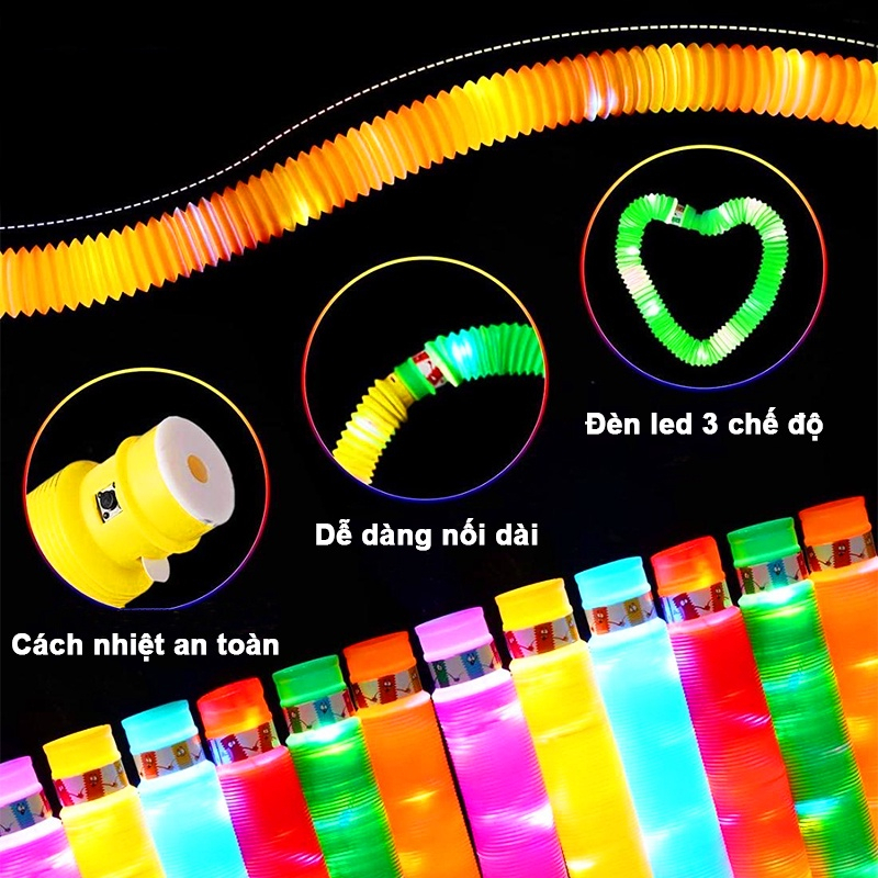 Đồ chơi giảm stress cho bé BBShine, Ống Pop phát sáng tạo hình cảm biến vui nhộn hot trend 2023