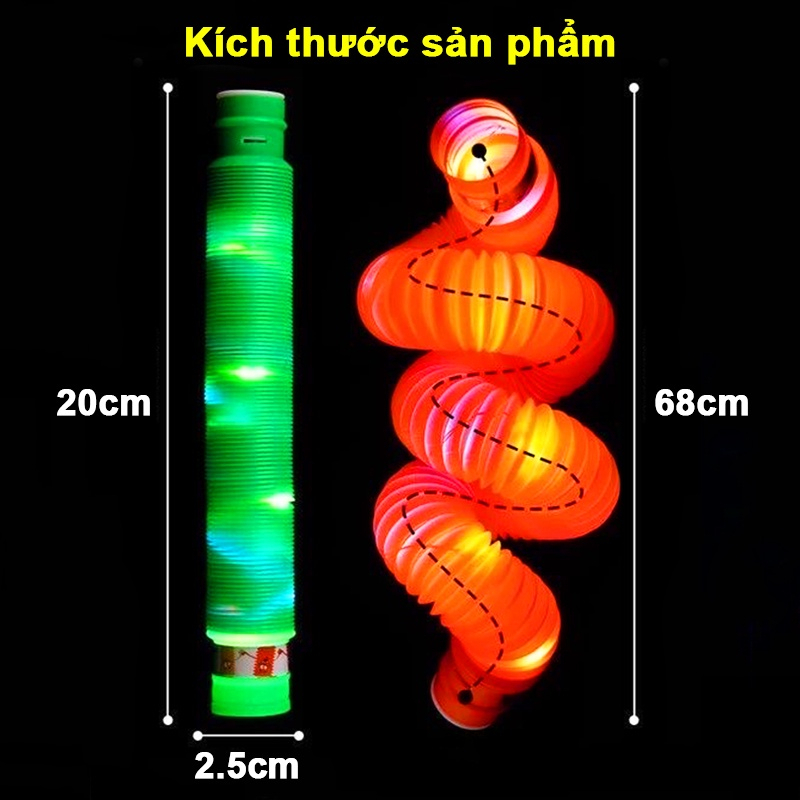 Đồ chơi giảm stress cho bé BBShine, Ống Pop phát sáng tạo hình cảm biến vui nhộn hot trend 2023