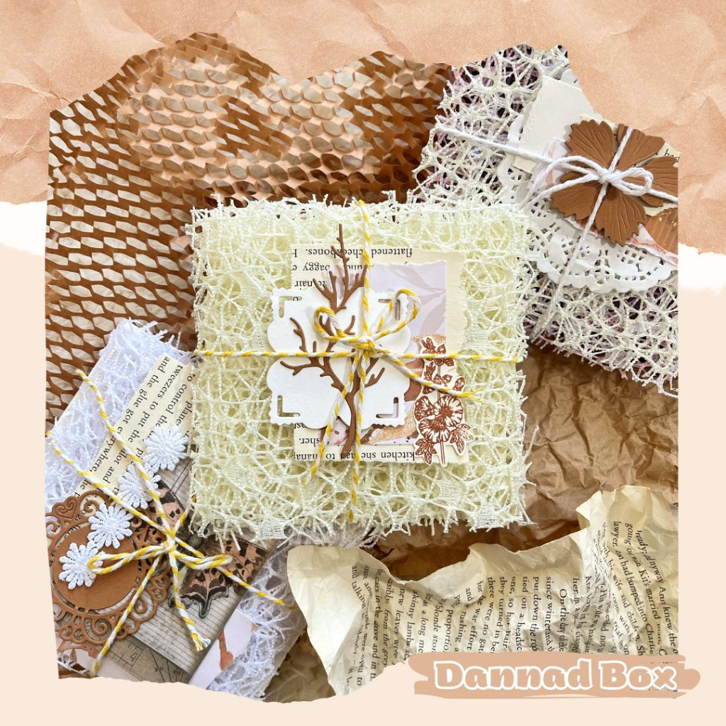 Set 15 Tấm Vải Lưới Nhện 13cm x 13cm Trang Trí Journal DIY