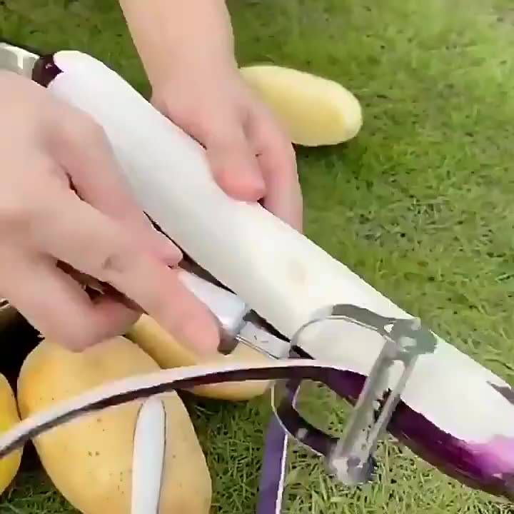 Nạo Rau Củ Quả 2IN1 Nạo Ngang Nhíp Nhổ Lông Bộ 3 Món Bằng Inox Không Gỉ Chất Lượng Cao