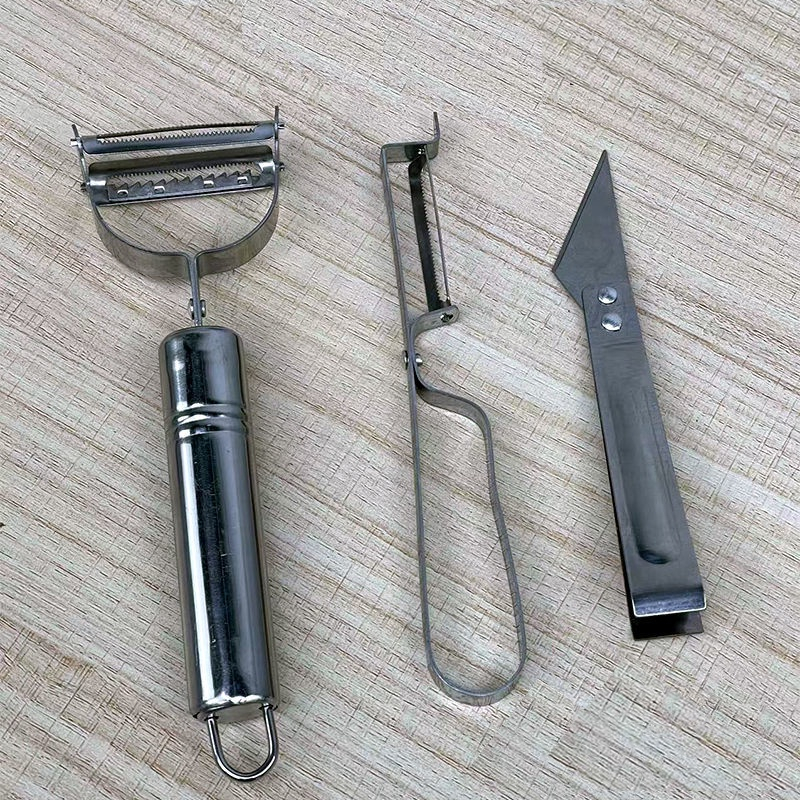 Nạo Rau Củ Quả 2IN1 Nạo Ngang Nhíp Nhổ Lông Bộ 3 Món Bằng Inox Không Gỉ Chất Lượng Cao