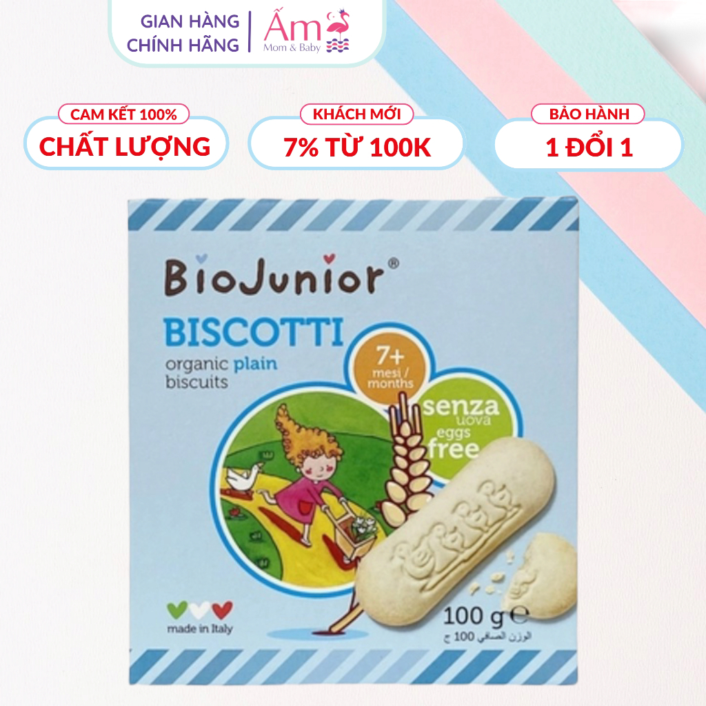 Bánh Ăn Dặm Hữu Cơ Cho Bé Bio Junior Ấm Baby 100g - 132g Từ 10 Tháng Tuổi Nhiều Vị Hẫn Dẫn Ấm Gift Decor