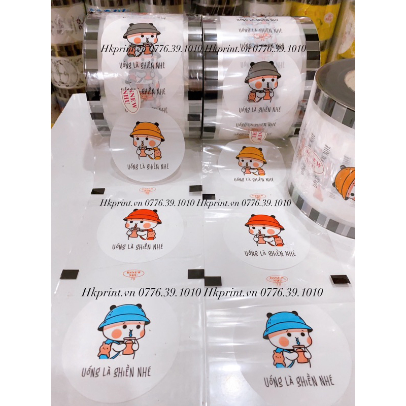 Cuộn Màng Ép ly nhựa Trà sữa Hot new mẫu mới A79