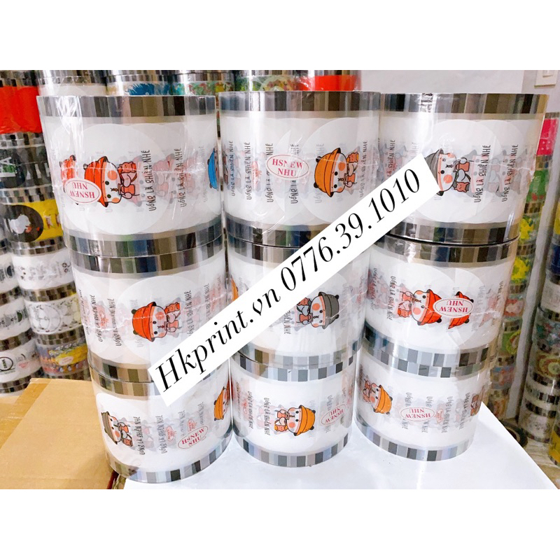 Cuộn Màng Ép ly nhựa Trà sữa Hot new mẫu mới A79