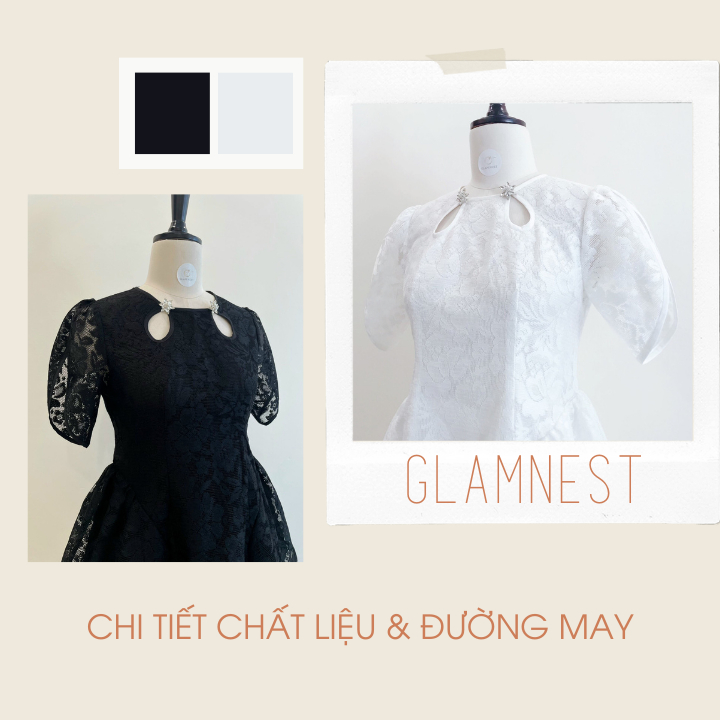 Áo bầu xinh bigsize mặc mùa hè chất ren mềm mại Glam Nest AS032