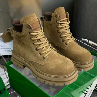 Giày Bốt Da Lộn Cổ Cao Suede Boots LJIN G0453 Cao Bồi Retro Cá Tính