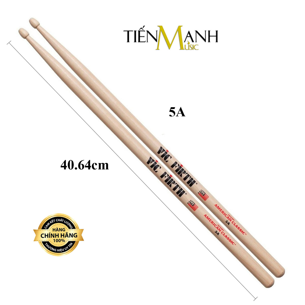 Dùi Trống Vic Firth 5A, 7A, 5AN, 7AN Đầu Nhựa - American Classic Hickory Drumsticks VicFirth