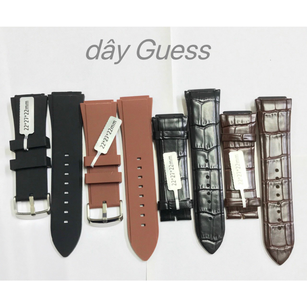 Dây silicone kèm khóa cho đồng hồ guess 22x27x22mm