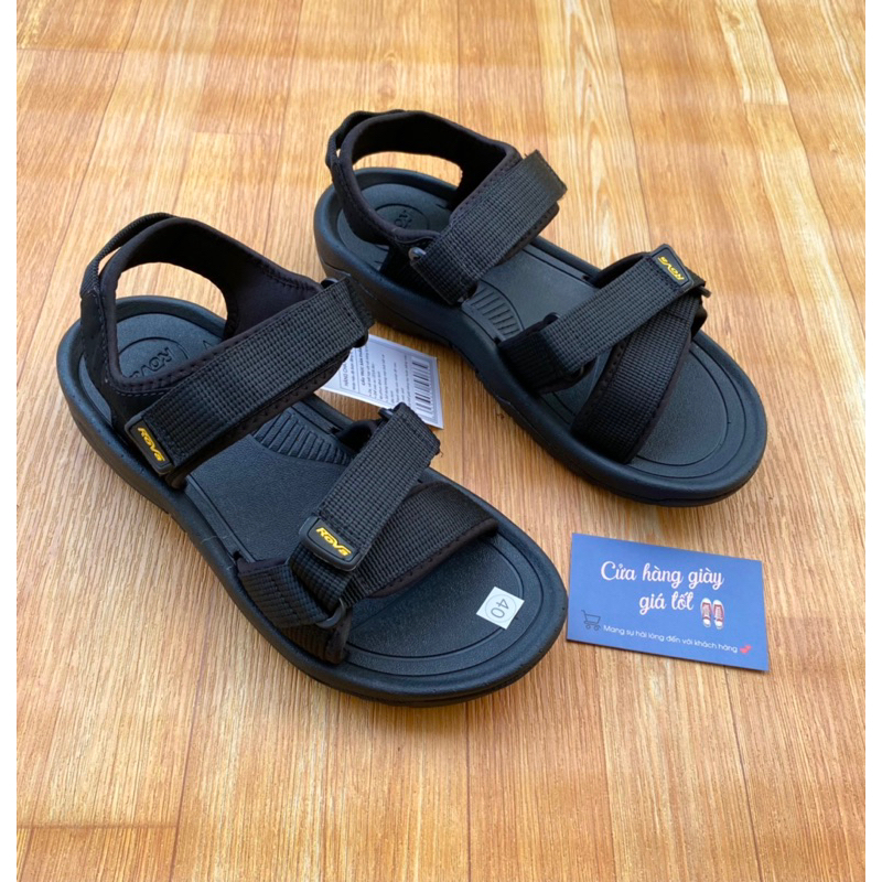 Giày sandal quai hậu nam học sinh, sinh viên Rova RV873 chính hãng quai dù đế cao su đúc màu đen, xám năng động