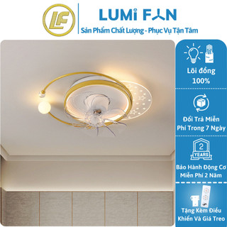 Quạt ốp đèn trần trang trí lumifan, sải cánh 50cm, quạt trần đèn decor, quạt trần trang trí, bảo hành 24 tháng, mã z615