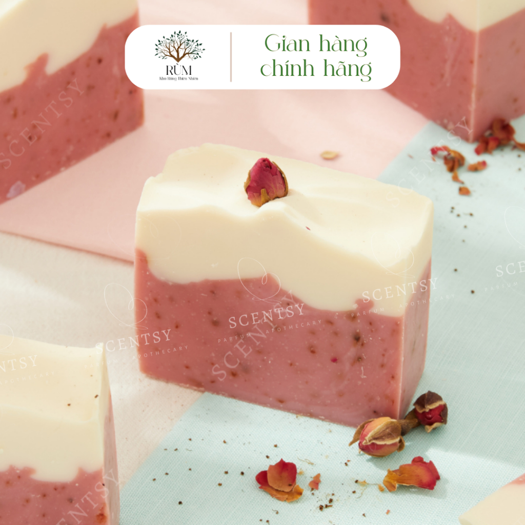 Xà Phòng Tắm Thiên Nhiên | Dưỡng da mềm mịn | Mùi Hoa Hồng | Scentsy
