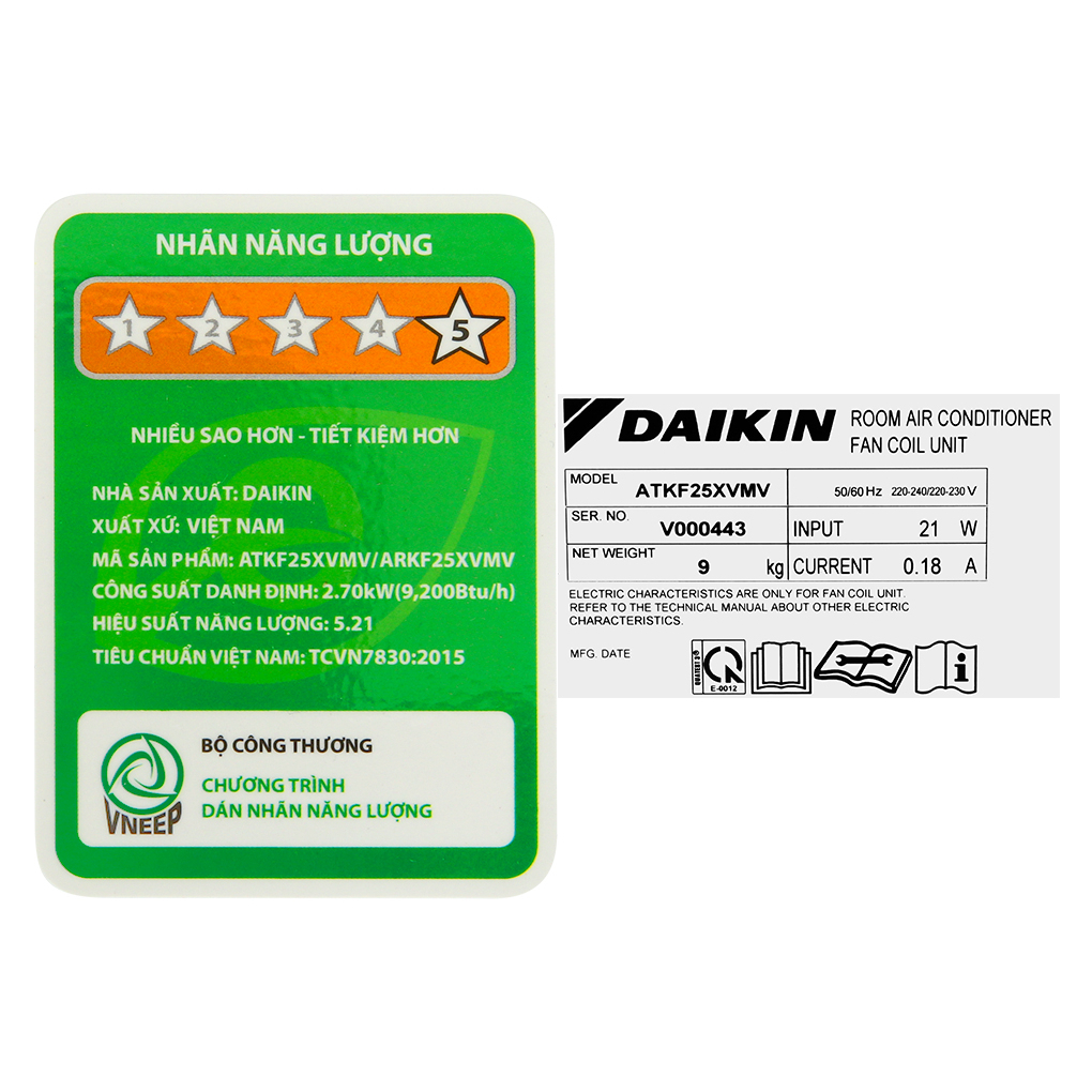 MÁY LẠNH DAIKIN INVERTER 1 HP ATKF25XVMV 2023