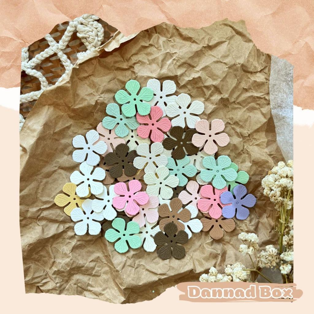 Set 15 Mẫu Diecut Paper Cutting Hoa Trang Trí Scrapbook Journal