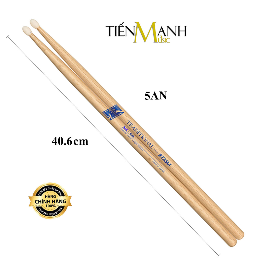 Dùi Trống Tama 5A, 7A, 5AN, 7AN Đầu Nhựa - Japanese Oak Drumsticks