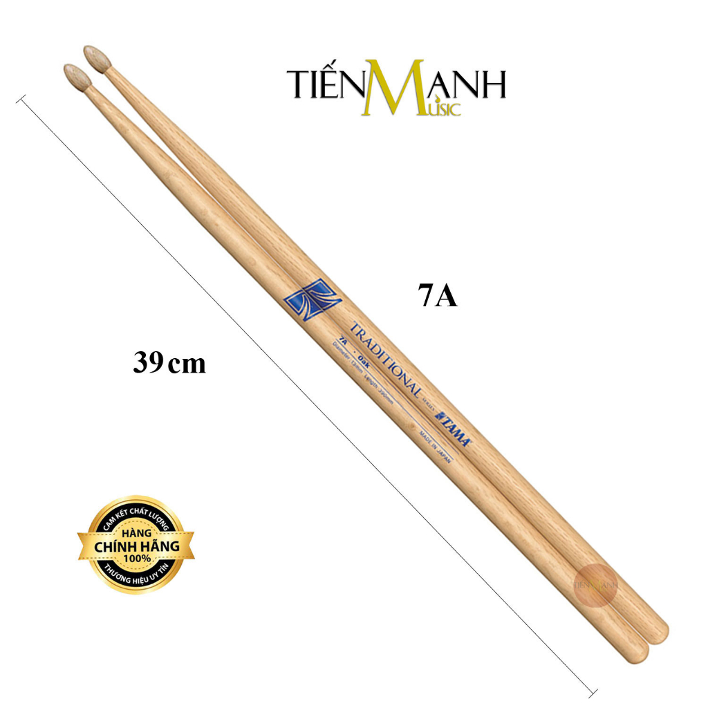 Dùi Trống Tama 5A, 7A, 5AN, 7AN Đầu Nhựa - Japanese Oak Drumsticks