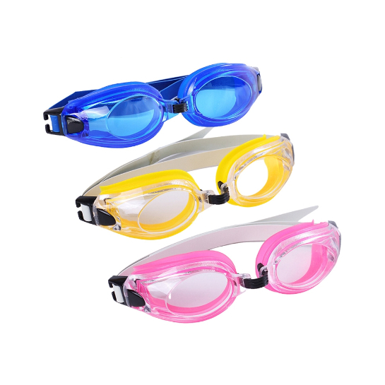 Kính bơi cho bé kèm 2 nút tai và 1 kẹp mũi, kính bơi trẻ em chất liệu nhựa và silicone không gây kích ứng da