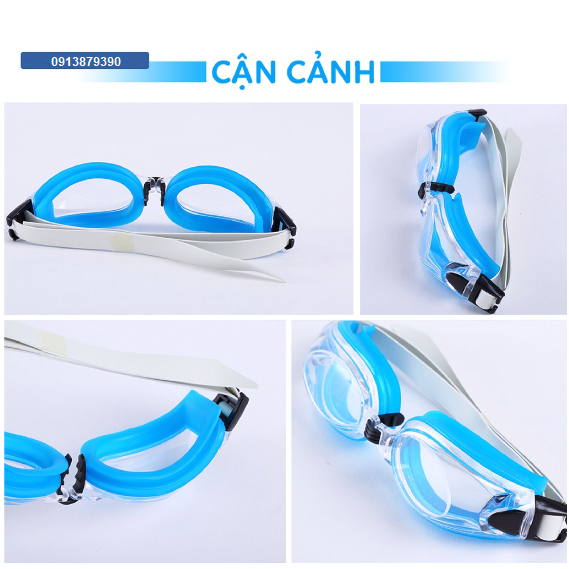 Kính bơi cho bé kèm 2 nút tai và 1 kẹp mũi, kính bơi trẻ em chất liệu nhựa và silicone không gây kích ứng da
