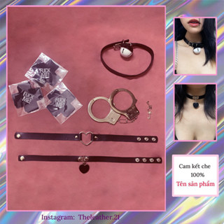 Vòng cổ sm choker, vòng cosplay sm, móc khoá tay...