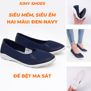 Giày đi bộ nữ Kimy Shoes, Giày thể thao nữ siêu nhẹ vải lưới thoáng khí hàng VNXK