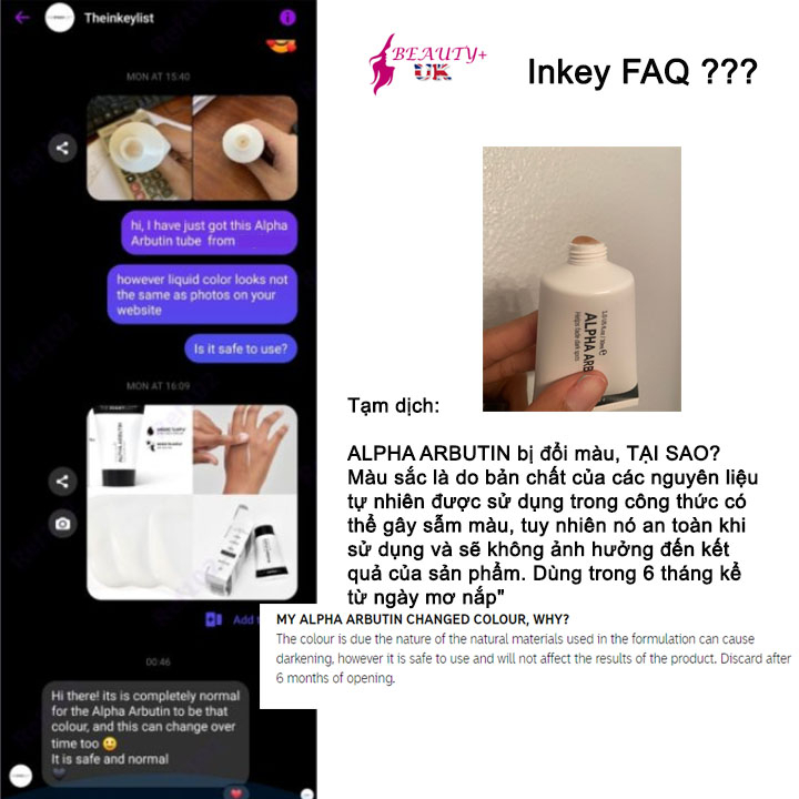 Tinh chất dưỡng trắng The INKEY List Alpha Arbutin 30ml