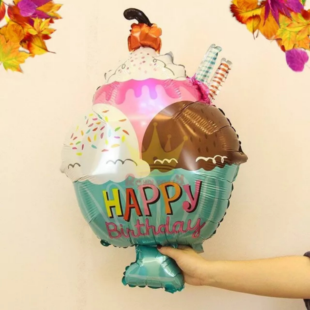 Bóng Trang Trí Bánh Kem, Hộp Bỏng, Bánh, Ly Kem