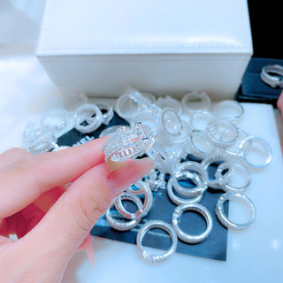 Nhẫn bạc nữ mặt chữ H chất liệu bằng bạc MS07f