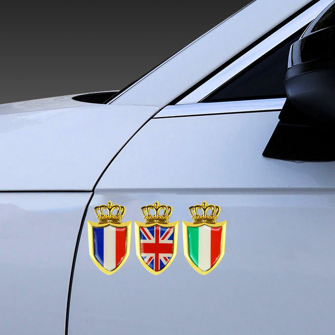 Tem dán decal logo xe ô tô - Xe máy hình lá cờ Mỹ - Đức - Sản phẩm dùng trang trí làm cho xe bạn nổi bật.