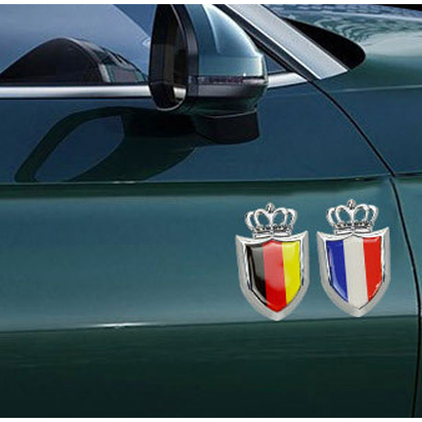 Tem dán decal logo xe ô tô - Xe máy hình lá cờ Mỹ - Đức - Sản phẩm dùng trang trí làm cho xe bạn nổi bật.