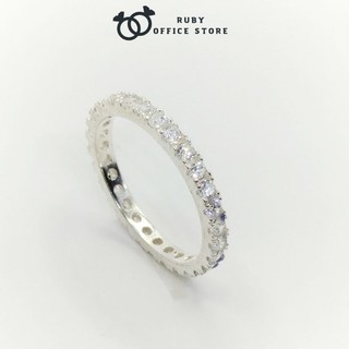 Nhẫn bạc nữ 925 trang sức cá tính đính đá cao cấp siêu sang RUBY