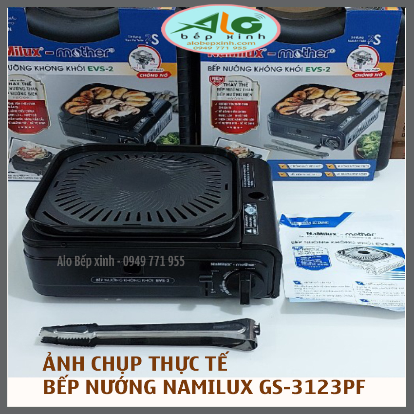 Bếp nướng không khói Namilux GS3123PF - Bếp nướng gas mini Namilux GS-3123PF công suất nấu lẩu nướng mạnh, nhanh sôi
