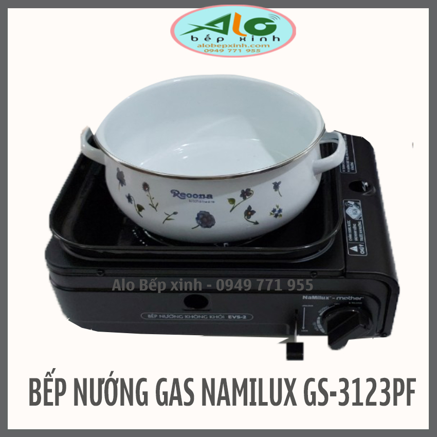 Bếp nướng không khói Namilux GS3123PF - Bếp nướng gas mini Namilux GS-3123PF công suất nấu lẩu nướng mạnh, nhanh sôi