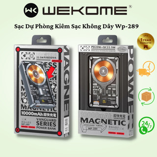Sạc Dự Phòng Trong Suốt Kiêm Sạc Không Dây WEKOME WP-289 Sạc Nhanh 22.5W