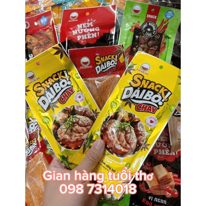 Snack Dải Bò Chay - Dưa Hấu Đỏ thơm ngon hảo hạng