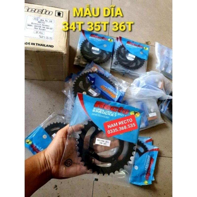 Dĩa sau exciter 135,sirius x.cơ,jupiter x.cơ 28T 30T 32T 33T 34T 35T 36T 37T 38T 39,40,41,42,43,44,45 Nhông 14T 15T 16T