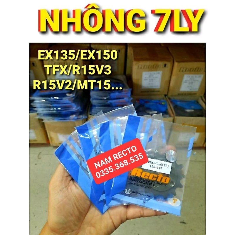 NHÔNG EXCITER 135/EXCITER 150/TFX/R15V2/R15V3 14T 15T 16T CHÍNH HÃNG 7LY