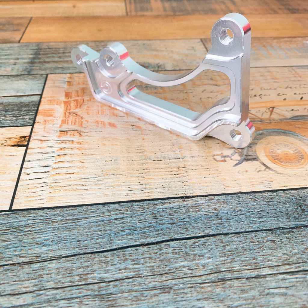 Pát heo rembo 2pis gắn cho PCX 160 đĩa 220mm_Bát CNC nguyên khối sáng bóng