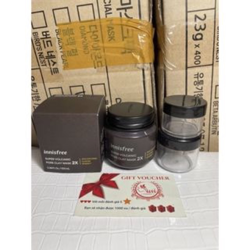 Mặt Nạ Đất Sét Tro Núi Lửa Innisfree Super Volcanic Pore Clay Mask 2X
