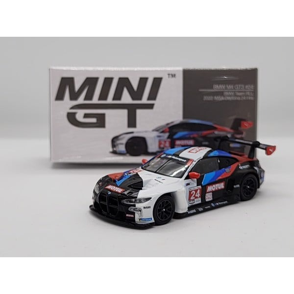 Xe Mô Hình BMW M4 GT3 #24 BMW Team RLL 2022 IMSA Daytona 24 Hrs 1:64 Minigt ( Trắng Đen )