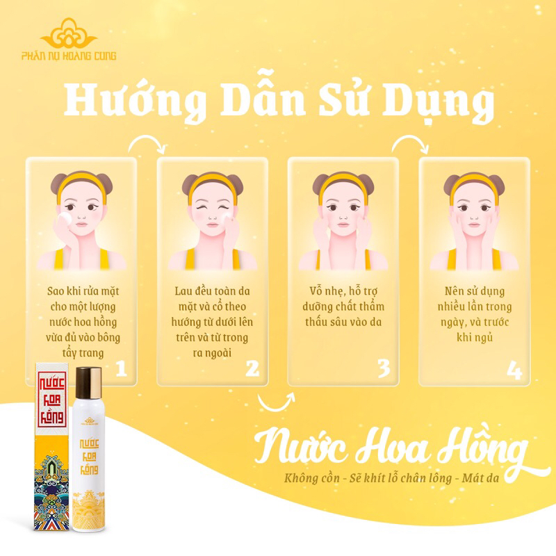 Nước hoa hồng không cồn Phấn Nụ Hoàng Cung 120ml