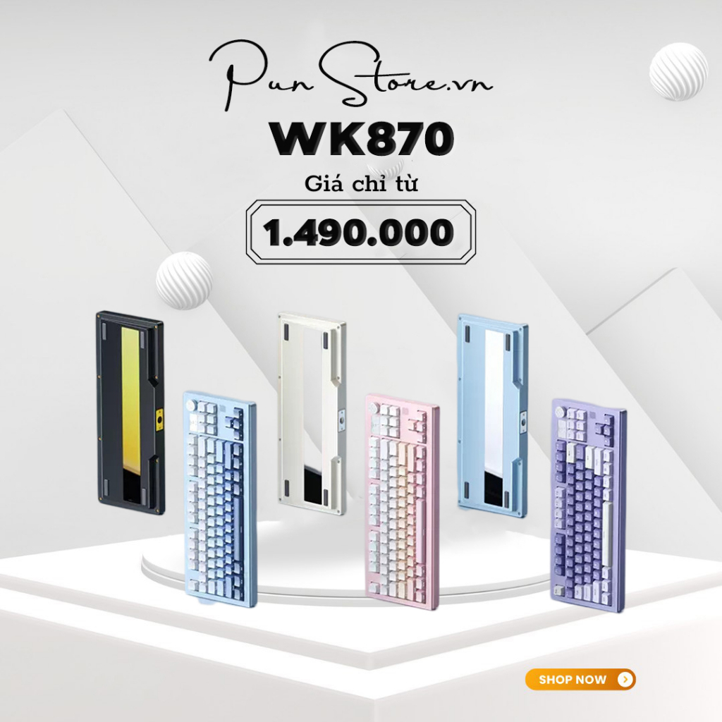 BÀN PHÍM CƠ KIT Weikav WK870 Nhôm CNC Mạch xuôi | BigBuy360 - bigbuy360.vn