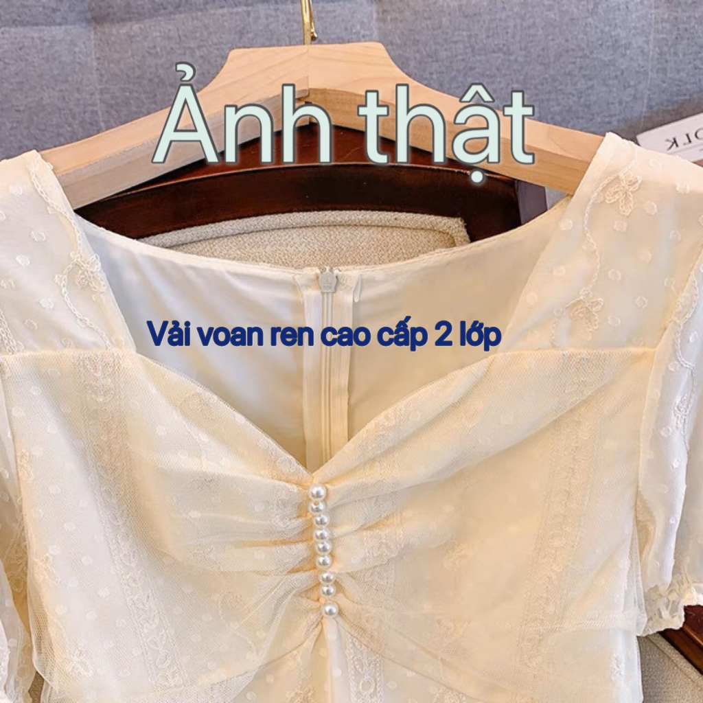 Đầm tiểu thư retro dáng dài xinh xắn dự tiệc thời trang vintage dành cho nữ