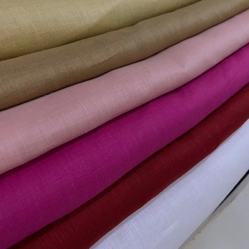 Vải Linen Tưng Premium dày dặn may đầm quần ko cần lót - mặt vải bóng mướt, săn chắc sang xịn mịn nhen