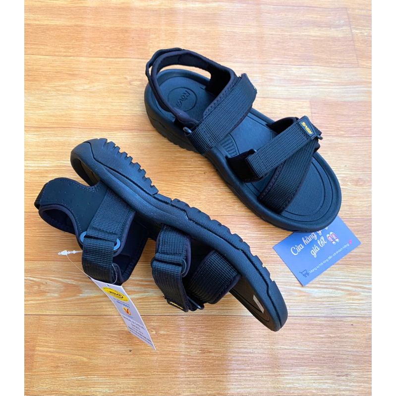 Giày sandal quai hậu nam học sinh, sinh viên Rova RV873 chính hãng quai dù đế cao su đúc màu đen, xám năng động