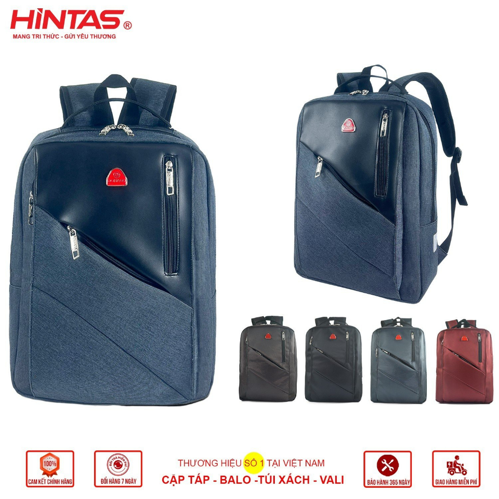 Balo Laptop HINTAS Thời Trang Unisex Ngăn Đựng Laptop 15.6'' Đi Học Đi Làm Đi Chơi - BLLT 502 Dùng Để Học , Đi Chơi