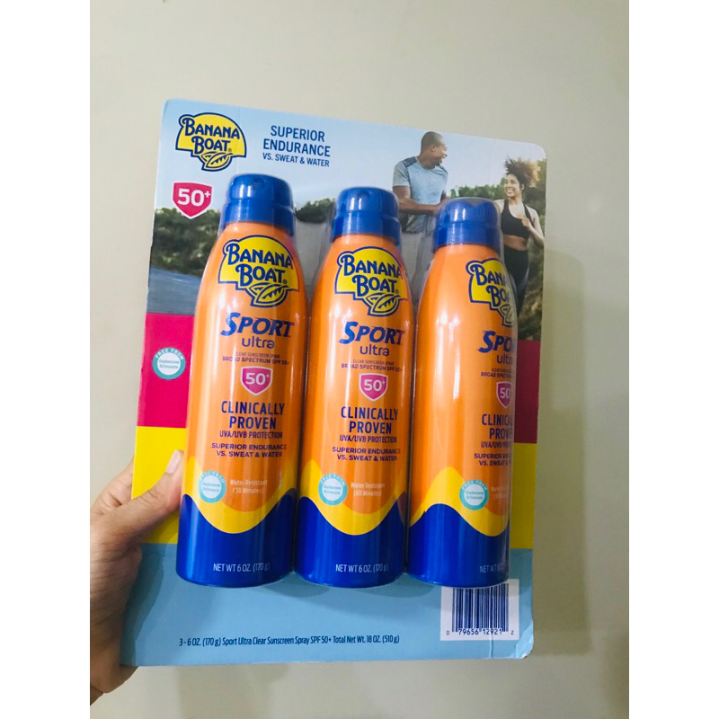 Xịt chống nắng Banana Boat Sport spf 50+