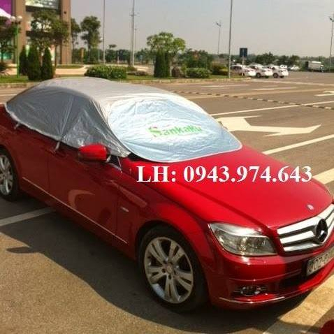 Bạt Che Nắng Nửa Xe Ô Tô SANKAKU Xe 5,7 Chỗ Cao Cấp. Bạt Chống Nắng Xe Hơi Mái Bằng Xe Từ Chân Kính