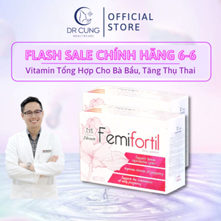 Bác Sĩ Cung Bổ Trứng Tăng Khả Năng Thụ Thai Femifortil - Vitamin Tổng Hợp, Điều Hòa Kinh Nguyệt, Nội Tiết Tố Nữ (60V)