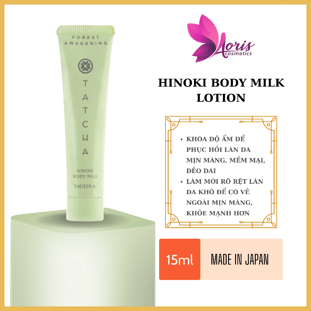 Sữa dưỡng thể Tatcha Mini Hinoki Body Milk Lotion - 15ml